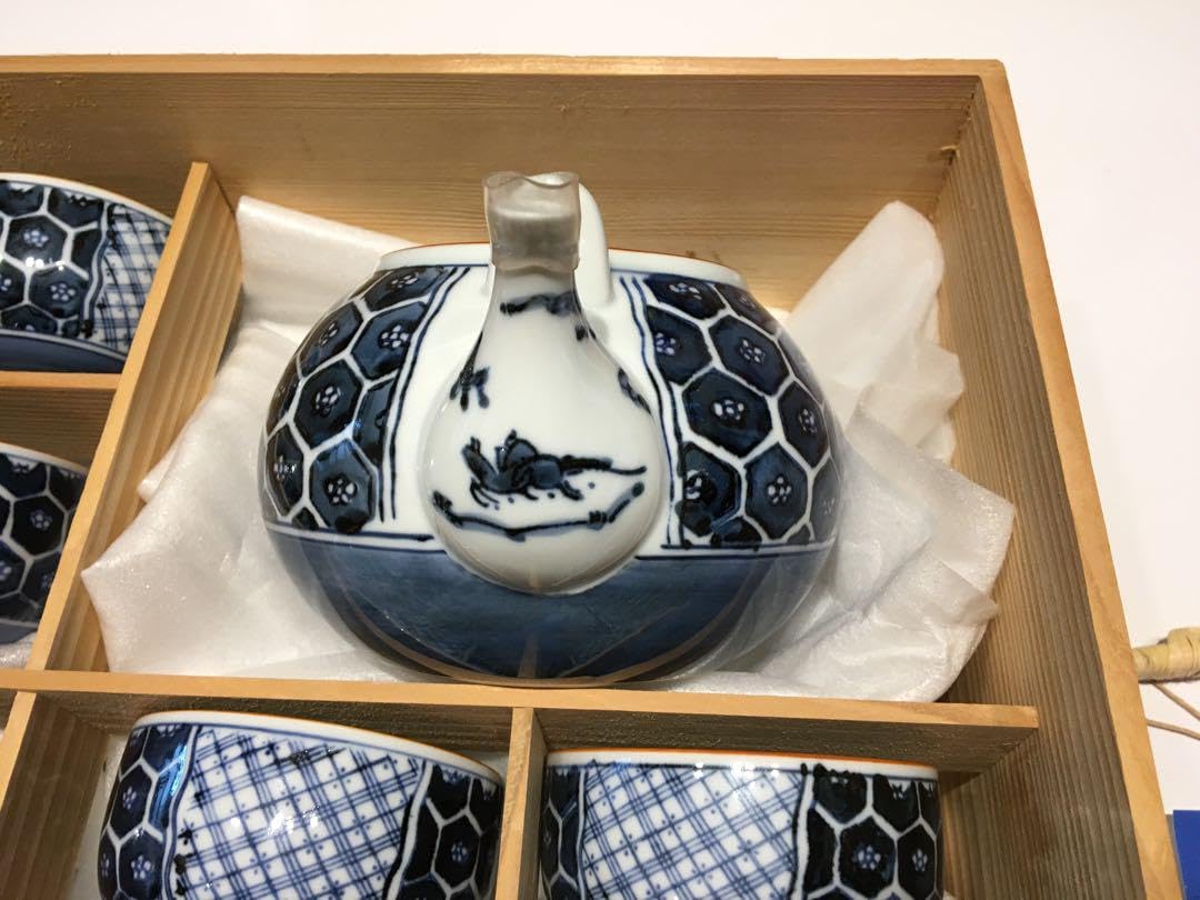 Amazon.co.jp: 有田焼 千峰窯元 急須 湯呑み 蓋付 茶器セット